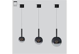 Pendelleuchte Luna Sospeso 200 VAR UP AIR dark chrome  240V 2700-4000K, 9W, CRI 97 IP20