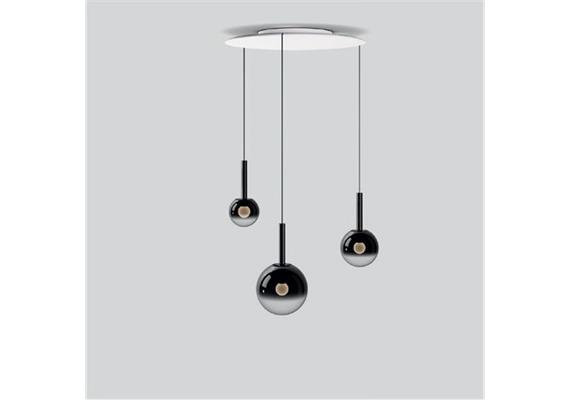 Pendelleuchte Luna Sospeso cloud 3 fix AIR dark chrome  240V 2700-4000K 27W 1290Lm IP20