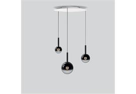 Pendelleuchte Luna Sospeso cloud 3 fix AIR dark chrome  240V 2700-4000K 27W 1290Lm IP20