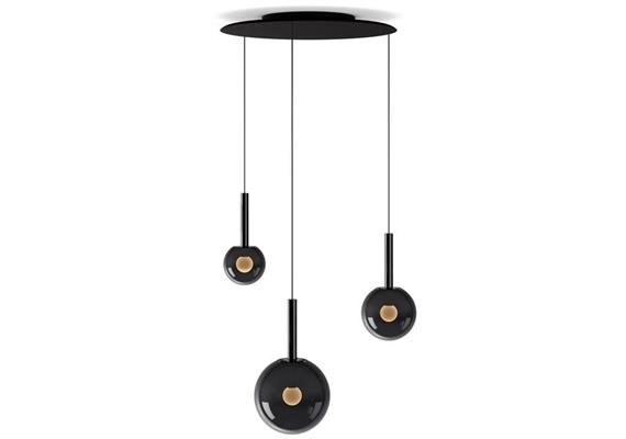 Pendelleuchte Luna Sospeso cloud 3 fix AIR dark chrome  240V 2700-4000K 27W 1290Lm IP20