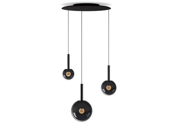 Pendelleuchte Luna Sospeso cloud 3 fix AIR dark chrome  240V 2700-4000K 27W 1290Lm IP20