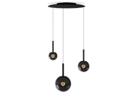 Pendelleuchte Luna Sospeso cloud 3 fix AIR dark chrome  240V 2700-4000K 27W 1290Lm IP20