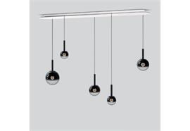 Pendelleuchte Luna Sospeso cloud 5L fix AIR dark chrome  240V 2200-3500K 45W 2150Lm IP20