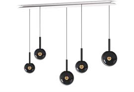 Pendelleuchte Luna Sospeso cloud 5L fix AIR dark chrome  240V 2700-4000K 45W 2750Lm IP20