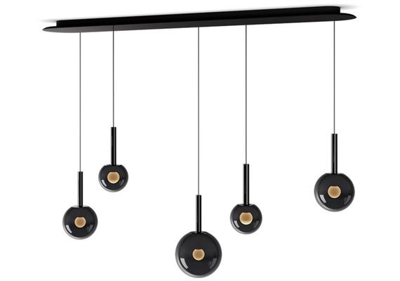 Pendelleuchte Luna Sospeso cloud 5L fix AIR dark chrome  240V /2700-4000K 45W CRI 97 IP20