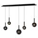 Pendelleuchte Luna Sospeso cloud 5L fix AIR dark chrome  240V /2700-4000K 45W CRI 97 IP20