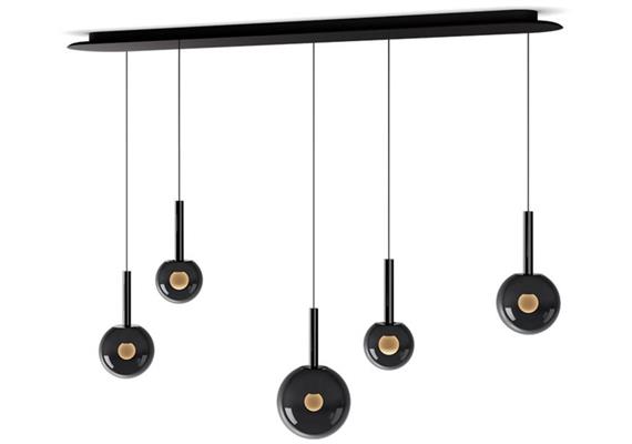 Pendelleuchte Luna Sospeso cloud 5L fix AIR dark chrome  240V /2700-4000K 45W CRI 97 IP20