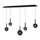 Pendelleuchte Luna Sospeso cloud 5L fix AIR dark chrome  240V /2700-4000K 45W CRI 97 IP20