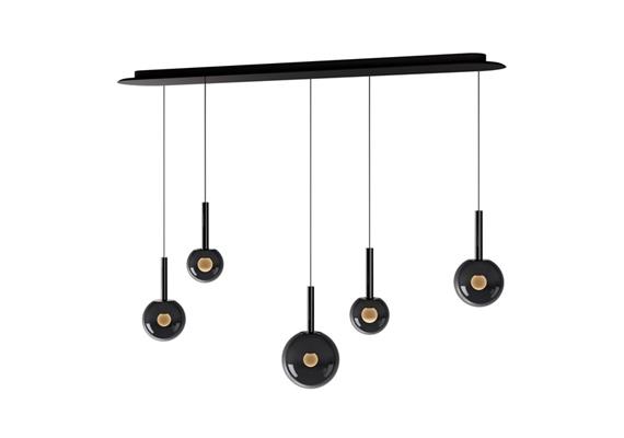 Pendelleuchte Luna Sospeso cloud 5L fix AIR dark chrome  240V /2700-4000K 45W CRI 97 IP20