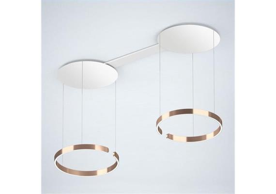 Pendelleuchte MITO Sospeso due 40 variabel rosegold  240V 2x40W 2220Lm D=40cm H=5cm IP20