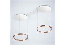 Pendelleuchte MITO Sospeso due 40 variabel rosegold  240V 2x40W 2220Lm D=40cm H=5cm IP20