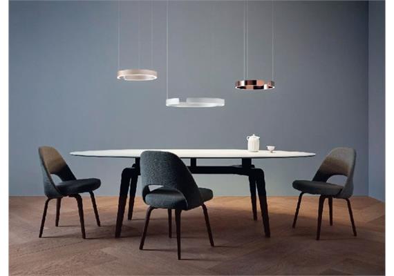 Pendelleuchte MITO Sospeso up 60 wide silbermatt  240V/ 60W 2700-4000K D=60cm IP20