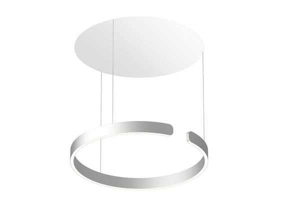 Pendelleuchte MITO Sospeso up 60 wide silbermatt  240V/ 60W 2700-4000K D=60cm IP20