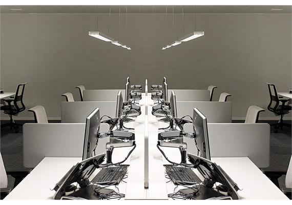 Pendelleuchte Modul L 120 32W verchromt 3000°  1-10V Dimmbar 230V/24V DC L=1353x300x60mm