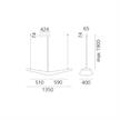 Pendelleuchte Mouette Symmetric opal weiss  230V 68W 3000K 6107Lm L=1350 B=400 /IP40 | Bild 2