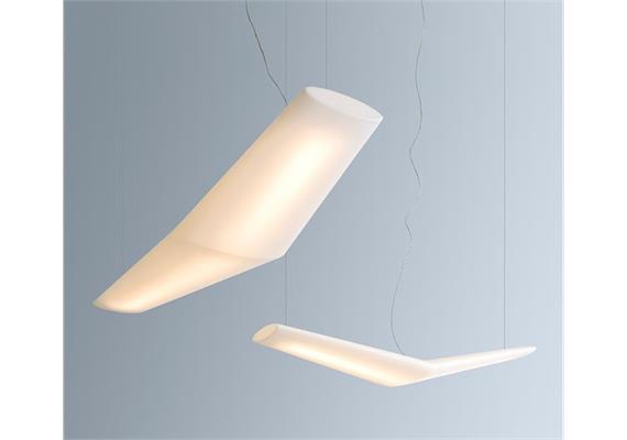 Pendelleuchte Mouette Symmetric opal weiss  230V 68W 3000K 6107Lm L=1350 B=400 /IP40