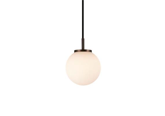 Pendelleuchte Orb 140 12W 2700K Opal schwarz  48V/ DC 1070Lm CRI90 D=140 H=209 / IP20