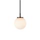Pendelleuchte Orb 140 12W 2700K Opal schwarz  48V/ DC 1070Lm CRI90 D=140 H=209 / IP20