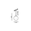 Pendelleuchte Orb 140 12W DTW Opal schwarz  48V/ DC 1028Lm CRI90 D=140 H=209 / IP20 | Bild 2