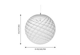 Pendelleuchte Patera 45 E27 weiss  230V E27 max. 60W/ 9W 2700K LED D=450 IP20