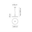 Pendelleuchte Skan 60 LED 2700K Terra red  240V/ 9.3W 1380Lm D=60 H=27cm IP20 | Bild 3