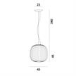 Pendelleuchte Spokes 2 Midi 30W Dali weiss  230V 2700K D=45cm H=45cm 3316lm IP20 | Bild 2