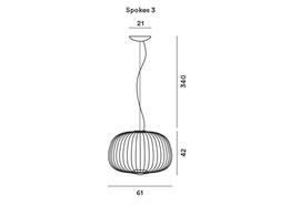 Pendelleuchte Spokes 3 / 30W MyLight weiss  230V 2700K D=61cm H=42cm 3316lm IP20