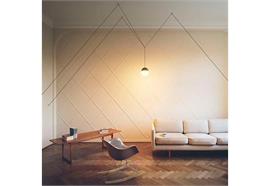 Pendelleuchte String light Kugel LED schwarz  230 VAC 26W 2700K 1910lm soft touch D190mm