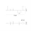 Pendelleuchte YANZI SC1 26W messing - schwarz  240V 3000K 2122Lm L=1564mm B=310 / IP20 | Bild 2