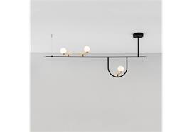 Pendelleuchte YANZI SC1 26W messing - schwarz  240V 3000K 2122Lm L=1564mm B=310 / IP20