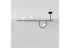 Pendelleuchte YANZI SC1 26W messing - schwarz  240V 3000K 2122Lm L=1564mm B=310 / IP20