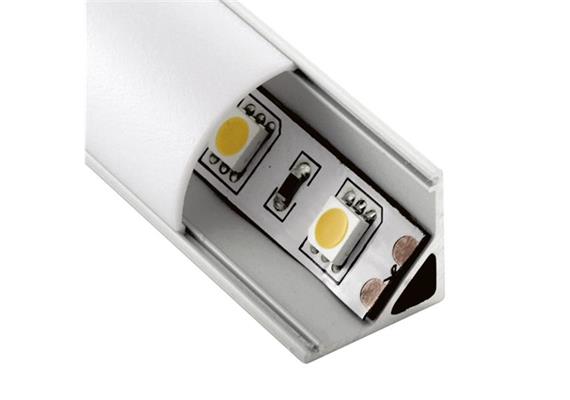 PMMA Diffusor Aufbaueckprofil ANGLE R opal abgerundet  für Aufbaueckpprofil 81005 L=3000m