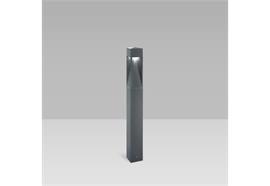 Pollerleuchte Gothic110 LED 18W 3000K dunkelgrau  230V/3x450lm H=800mm 110mm x110mm IP66