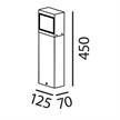 Pollerleuchte Polar 14W 2700°K silbergrau  230V / H=400 B=125 T=70 CRI80 IP54 | Bild 2