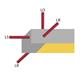 Position der Einspeisung beim Profil LL/ links - links  Bohrung links beim Profil
