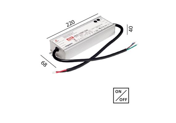 Schaltnetzteil 48V DC 120W IP67 grau  230V/48V DC / L=191 B=63 H=37.5