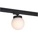 Schienenleuchte 1Ph. Orb 7.8W Opal schwarz matt  230V/2700K 1280Lm CR90 D=139 H=182 IP20