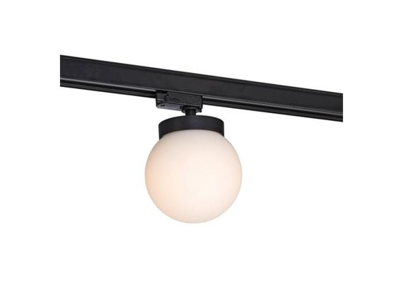 Schienenleuchte 1Ph. Orb 9.7W Opal schwarz matt  230V/3000K 1320Lm CR90 D=139 H=182 IP20