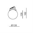 Schienenleuchte 3Ph. Orb 9.7W Opal schwarz matt  230V/2700K 1280Lm CR90 D=139 H=182 IP20 | Bild 2