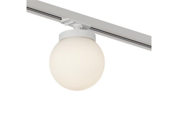 Schienenleuchte 3Ph. Orb 9.7W Opal weiss matt  230V/2700K 1280Lm CR90 D=139 H=182 IP20
