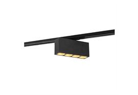Schienenstr.PIRRO SPOT ON 4.0 schwarz-gold  230V 4x5W 3000K 1520Lm L=182mm B=50 H=80 IP20