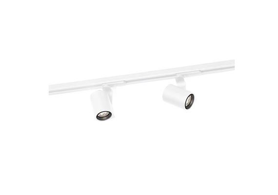 Schienenstrahler 1.Ph.SQUBE ON 1.0 LED weiss  230V 6W 2700K 460Lm L=107mm D=55 IP20