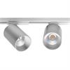 Schienenstrahler 1.Ph.Tube HV 8W silber  230V/ 2700K 680lm CR90 38° D=60 H=90 IP20