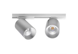 Schienenstrahler 1.Ph.Tube HV 8W silber  230V/ 2700K 680lm CR90 38° D=60 H=90 IP20
