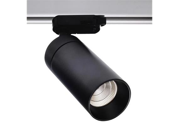 Schienenstrahler 3.Ph. Tube 60 12.2W schwarz  230V 2700K 1456lm CR90 50° D=60 H=140