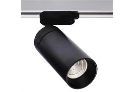 Schienenstrahler 3.Ph. Tube 60 12.2W schwarz  230V 2700K 1456lm CR90 50° D=60 H=140
