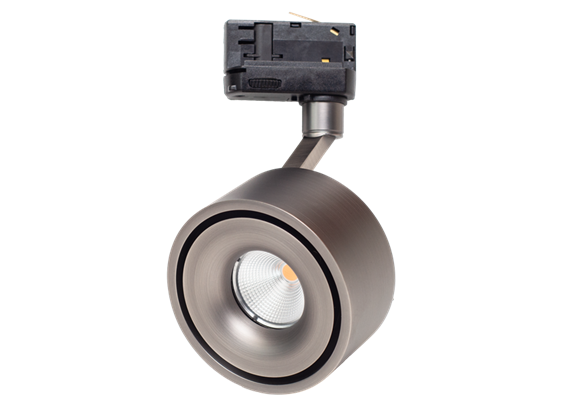 Schienenstrahler Turn mini 8.7W gun black  230V/ 2700K 1155Lm CR90 46° D=84 H=48/ IP20