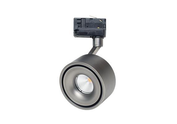 Schienenstrahler Turn mini 8.7W silbergrau  230V/ 2700K 1158Lm CR90 46° D=84 H=48/ IP20