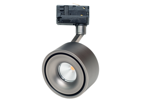 Schienenstrahler Turn mini 8.7W silbergrau  230V/ 3000K 1158Lm CR90 46° D=84 H=48/ IP20