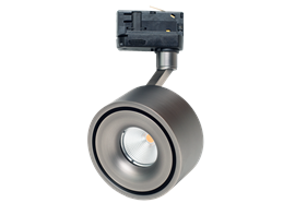 Schienenstrahler Turn mini 8.7W silbergrau  230V/ 3000K 1158Lm CR90 46° D=84 H=48/ IP20